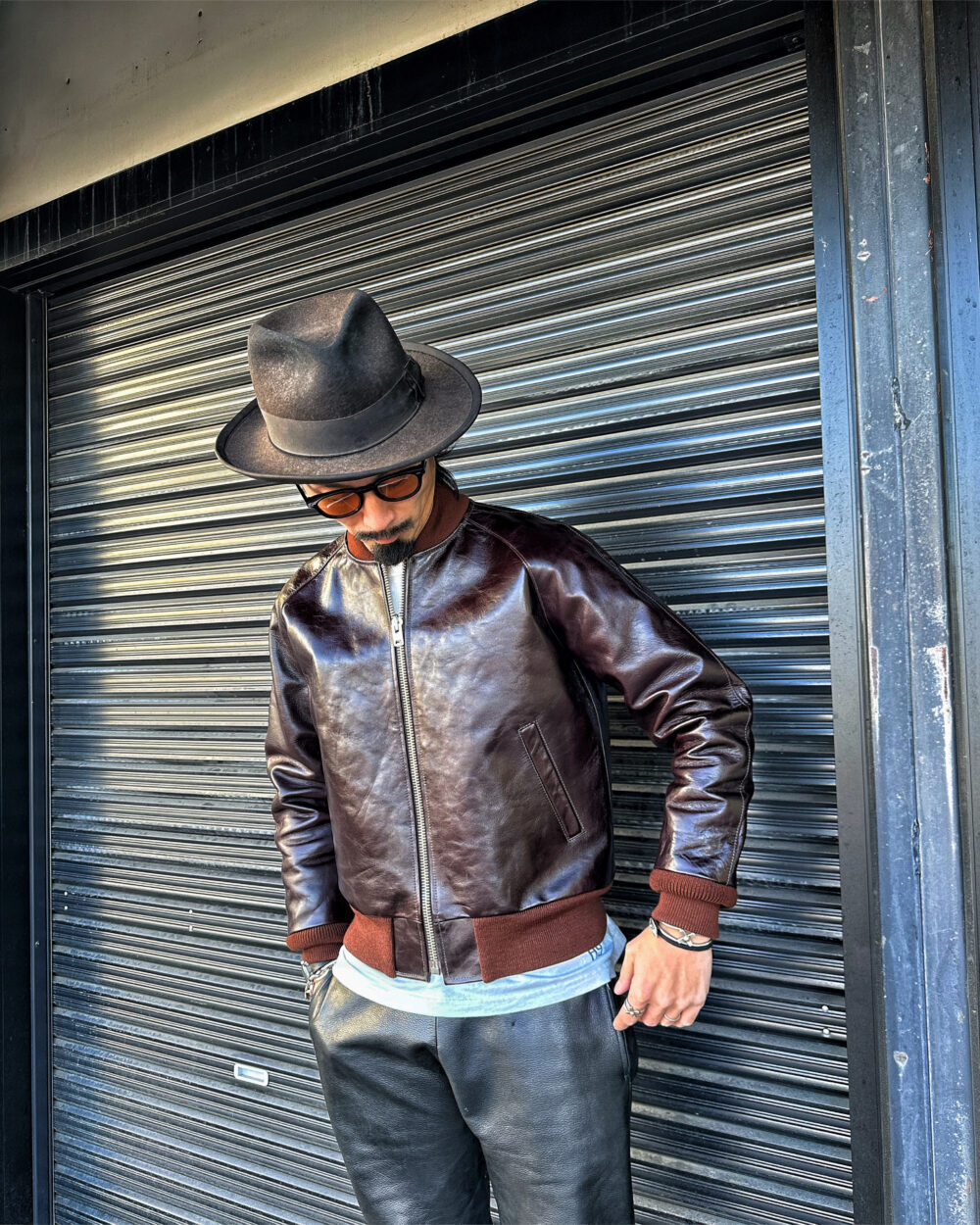 FOUNTAINHEAD LEATHER【LAMBDA】BROWN 着こなし。 - Danny